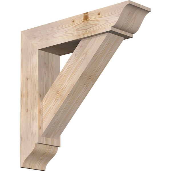 Ekena Millwork Traditional Traditional Smooth Bracket w/ Offset Brace, Douglas Fir, 7 1/2"W x 32"D x 32"H BKT0806X32X32TRA01SDF - main